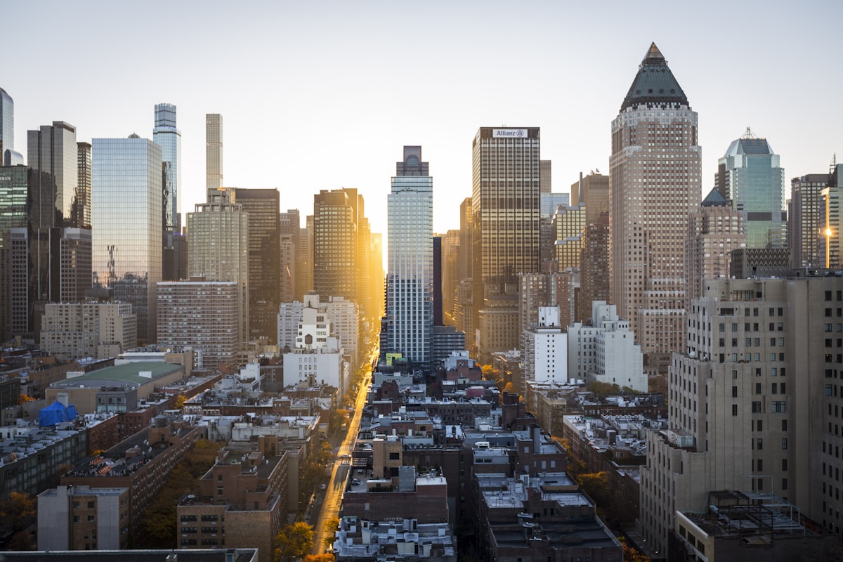 American skyline at dusk symbolizing LMain's US-based operations and support footprint